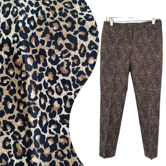 Whbm animal Print Slim Ankle Pants Size 4R - Picture 3 of 12